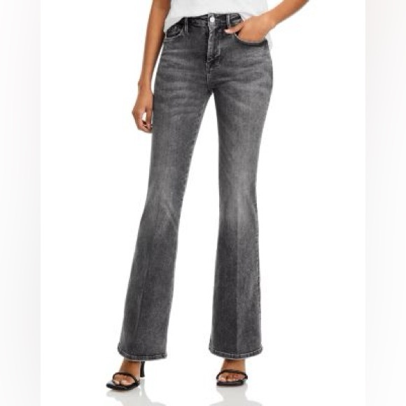 NWT FRAME Denim Le One Flare Dark Wash Jeans in Hughes $238 size 2 (Fits 30-34) - Picture 5 of 15